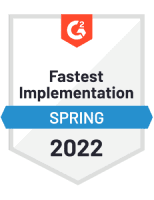 A badge for Fastest Implementation for Spring 2022
